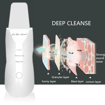 

Vibrate Deep Face Cleaning Device Skin Scrubber Dirt Blackhead Remover Reduce Wrinkles Face Lifting Peeling Tool