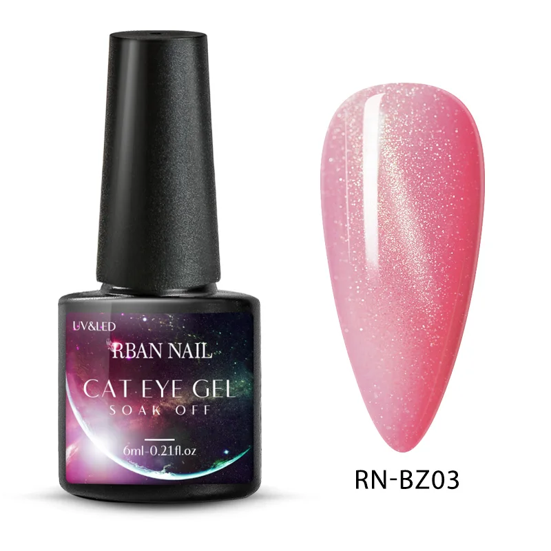 RBAN NAIL 6 мл телесный розовый кошачий глаз УФ гель лак для ногтей Led ногтей носки с гелевой подошвой от длительного полупостоянного гель лак для ногтей - Цвет: Q01838