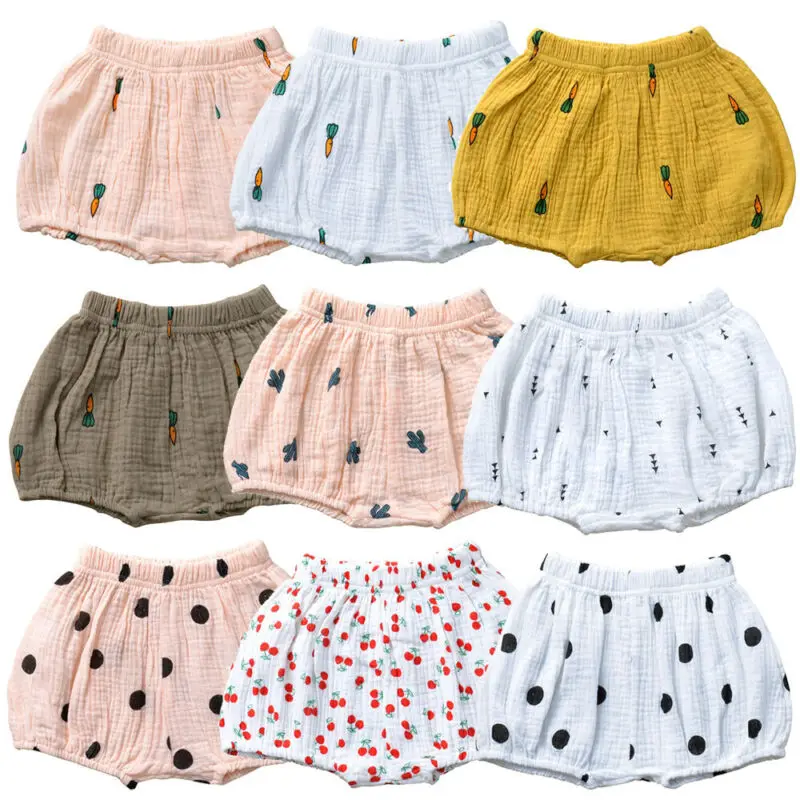 Pudcoco/милые хлопковые льняные шаровары с фруктовым принтом для маленьких мальчиков и девочек, шорты, штаны, нижнее белье