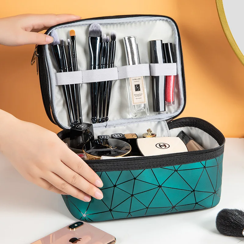 Multifunction Travel Clear Makeup Bag Fashion Diamond Cosmetic Bag Toiletries Organizer Waterproof Females Storage Make Up Cases