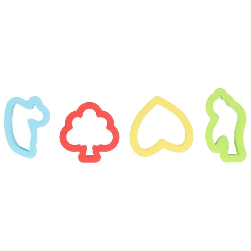 Горячий набор красочных пластилиновых формочек для печенья, пресс-формы, различные животные, растения