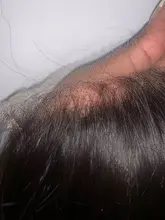 Cierre Frontal de malla HD liso, cabello humano brasileño de 5x5, cierre de encaje transparente con pelo de bebé prearrancado