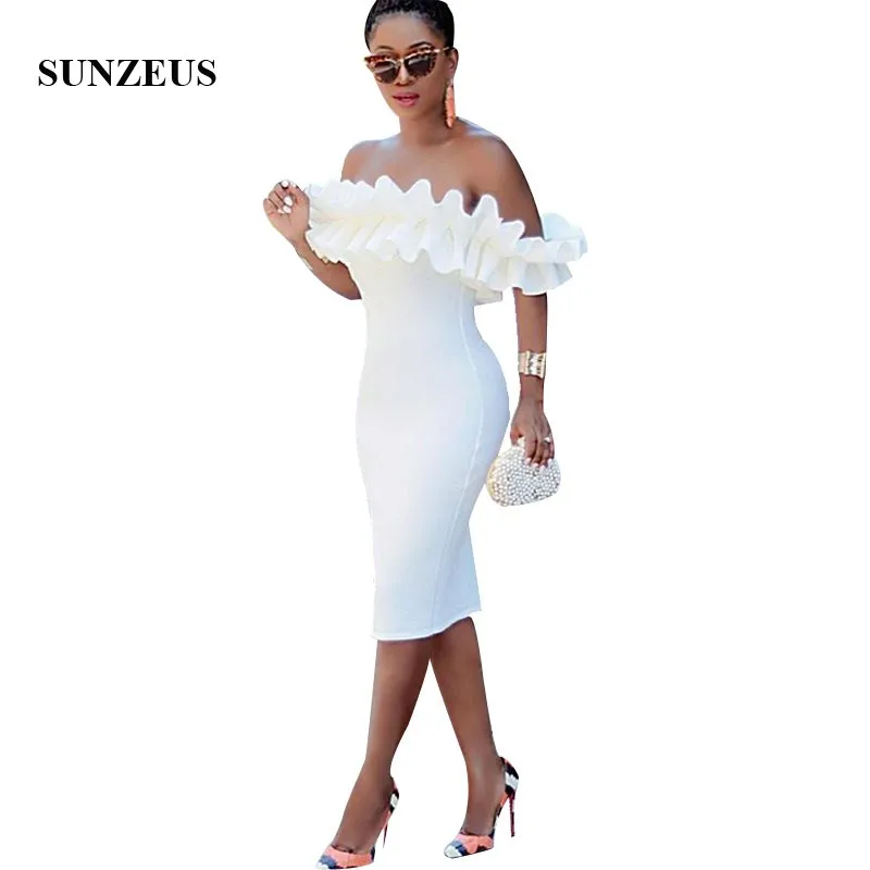 Robe Cocktail Femme Sheath Knee Length 