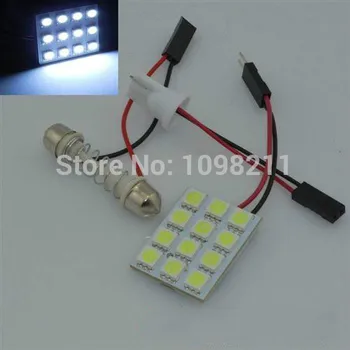 

2pcs 12 5050-SMD PANEL Light LED White Universal Dome Map Reading Cargo Trunk Bulb Lamp