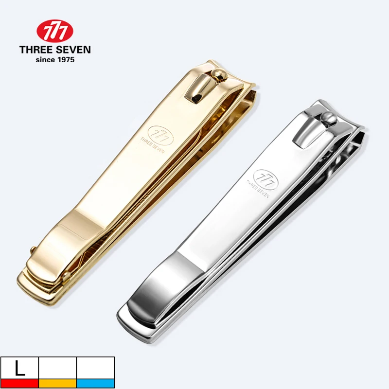 THREE SEVEN 1Pc Large-size Nail Clippers Trimmers 14K Gold-plated H-Carbon Steel Pedicure Care Professional Nail Tools