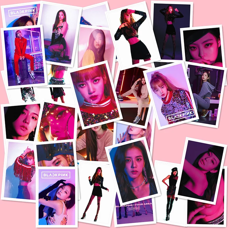 Kpop Blackpink в вашей области Polaroid Lomo фото карты альбом Лиза Роза HD коллективные фотокарты 40 шт./компл