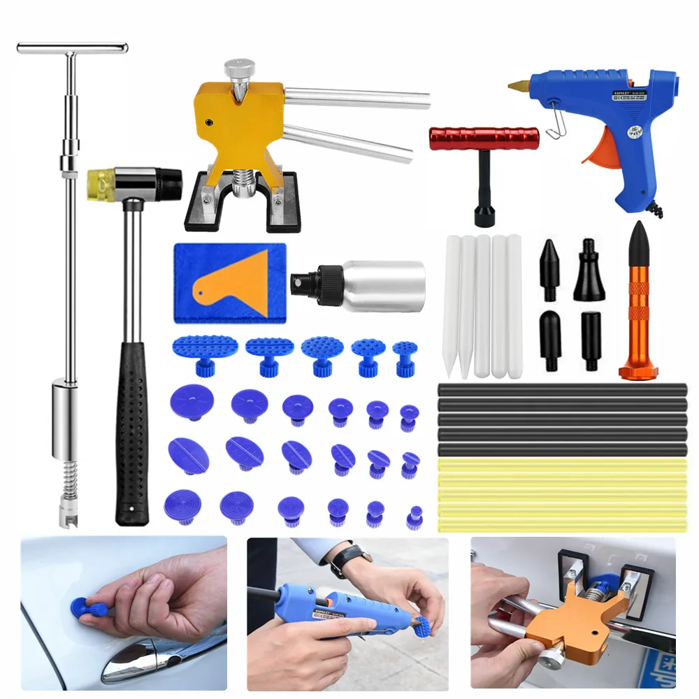 

PDR Tools Paintless Dent Repair Tools slide hammer puller Lifter glue tabs Kit car repair tools PDR glue