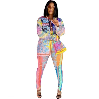 

New Style Classic Africa Clothing African Suit For Women Sets African Print Elastic Bazin Baggy Pants Dashiki Sleeve Suit Lady
