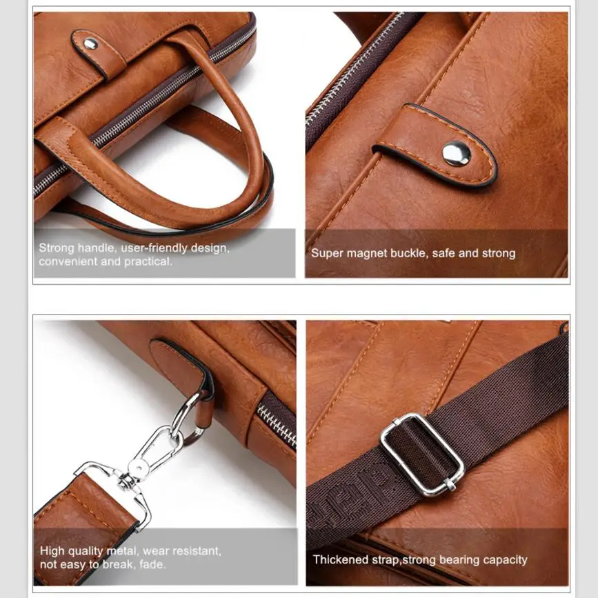 JEEP BULUO Business Travel Handbag office Business Male Bag For A4 Files Man Briefcase Big Size 15 inches Laptop Bags Tote bag
