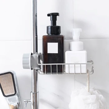 

Stainless Steel Sink Faucet Hanging Storage Rack Storage Holder Sponge Bathroom Kitchen Shelf Drain Dry Towel Organizer