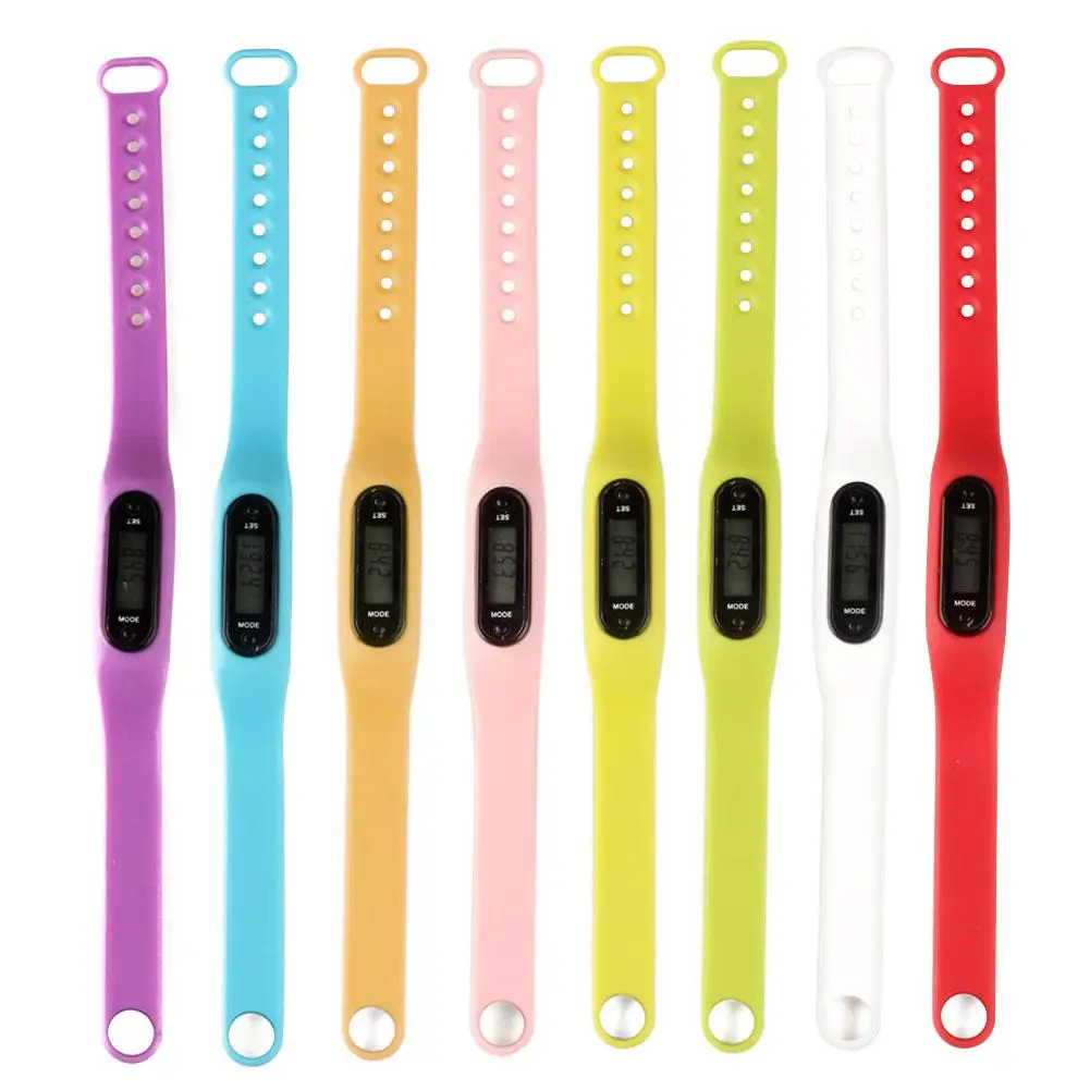 Stylish Silicone Sport Running Pedometer Calorie Step Counter Digital Watch