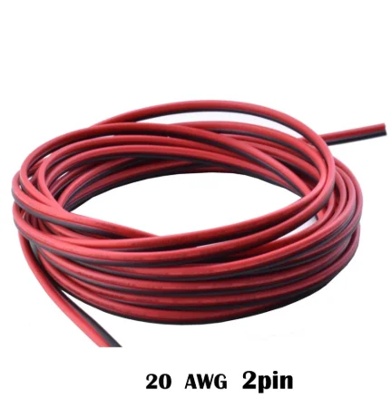 10m 20m 30m  2pin 20 AWG UL2468 2*0.5mm Extension Cable use for 12v 24v LED Strip Tape String Connect Electric Wire