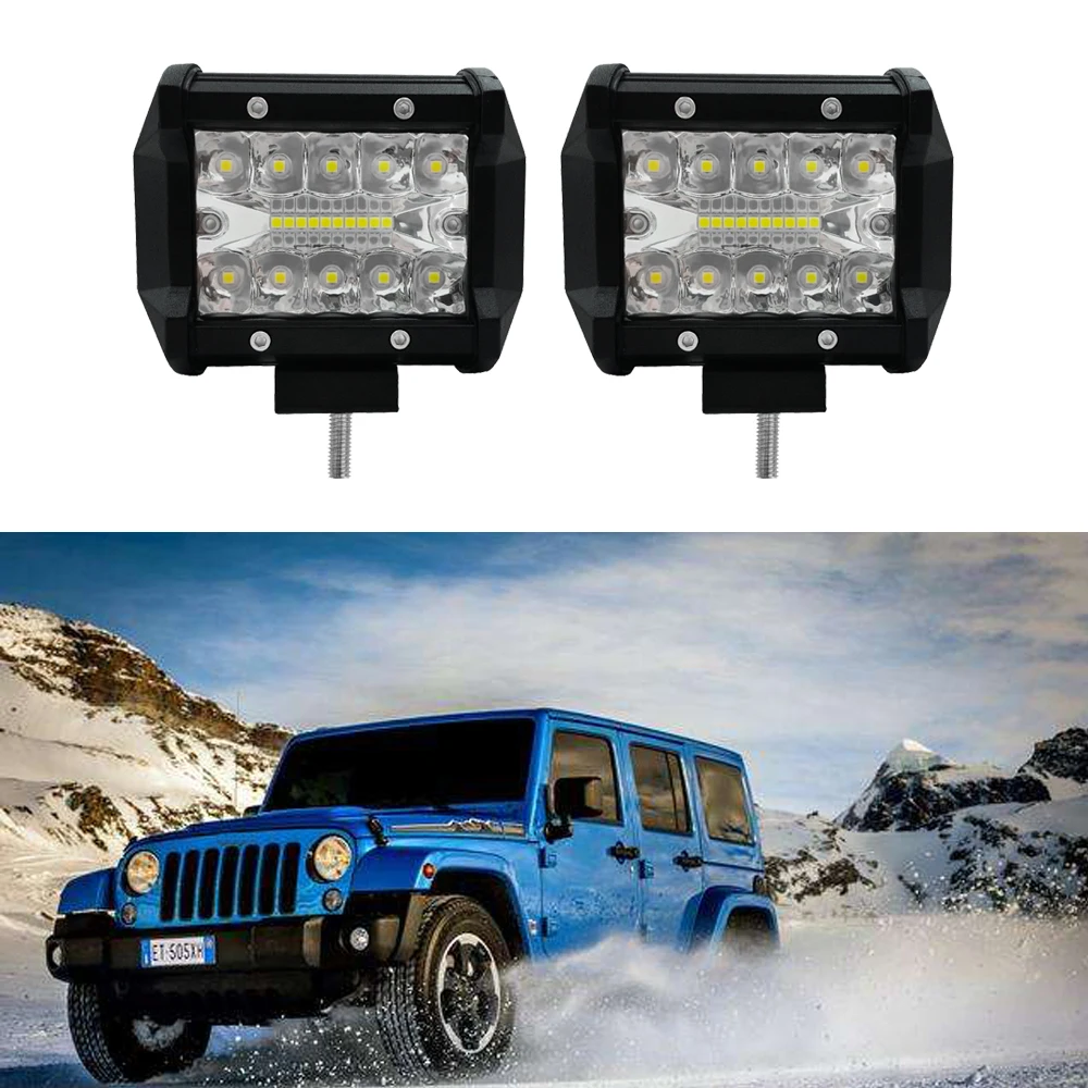 2 шт. 4x4 аксессуары светодиодная балка для внедорожных условий работы светильник
