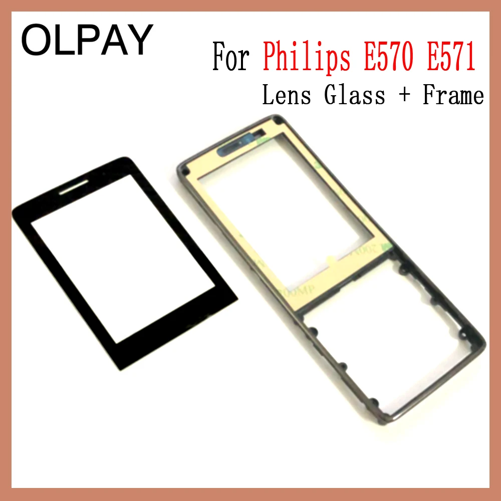 100% neue Original Garantie Vorne gehäuse rahmen mit glas für Philips E570 E571 CTE570 Mobile Xenium telefon handy|Handyhüllen|Handys & Telekommunikation -