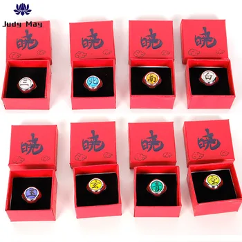 

Hot sale Japanese Anime NARUTO COSPLAY Akatsuki Member Ring Uchiha Itachi10 pcs/set For Christmas Gifts