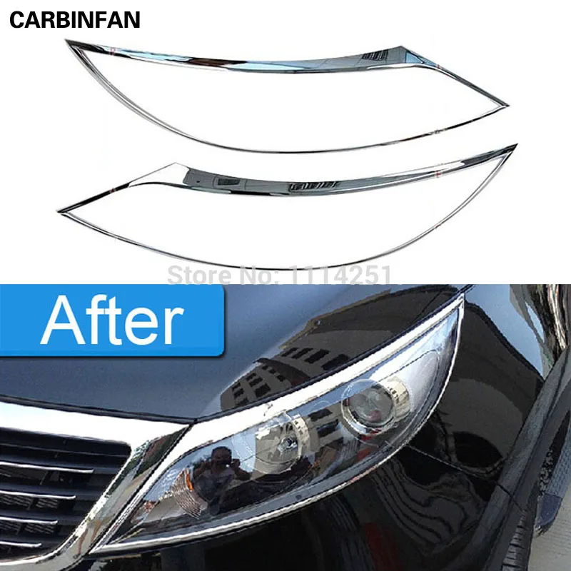 Для 2010 2011 2012 Kia Sportage r ABS Хромированная передняя задсветильник фара отделка 2