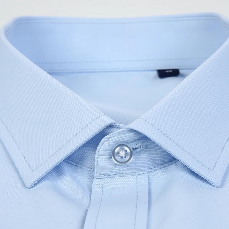 New Men's Classic Office Shirts Long Sleeve For Men Solid Formal Business Slim Fit Dress Shirts Twill Camisa Social Man Clothing