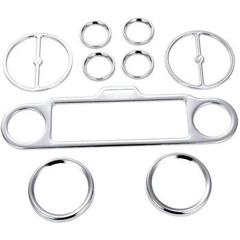 

9 PCS Stereo Accent Speeeter Speaker Trim Ring Set for Electra Street Glide Ultra Classic Models 1986-2013