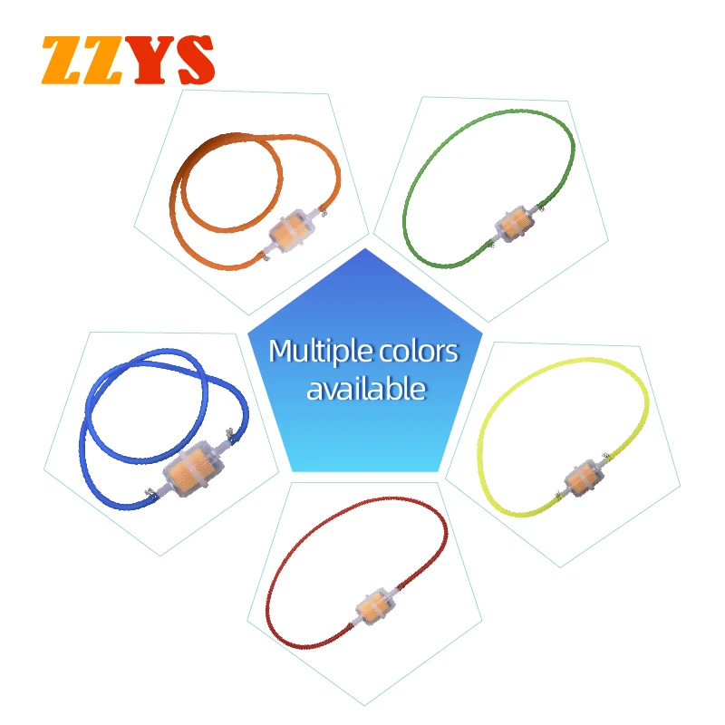 Motorcycle Moped Scooter Dirt Bike ATV Go Kart Petrol Gas Gasoline Liquid Oil Fuel Filter and Oil Tube and Hoses Clip oil cup