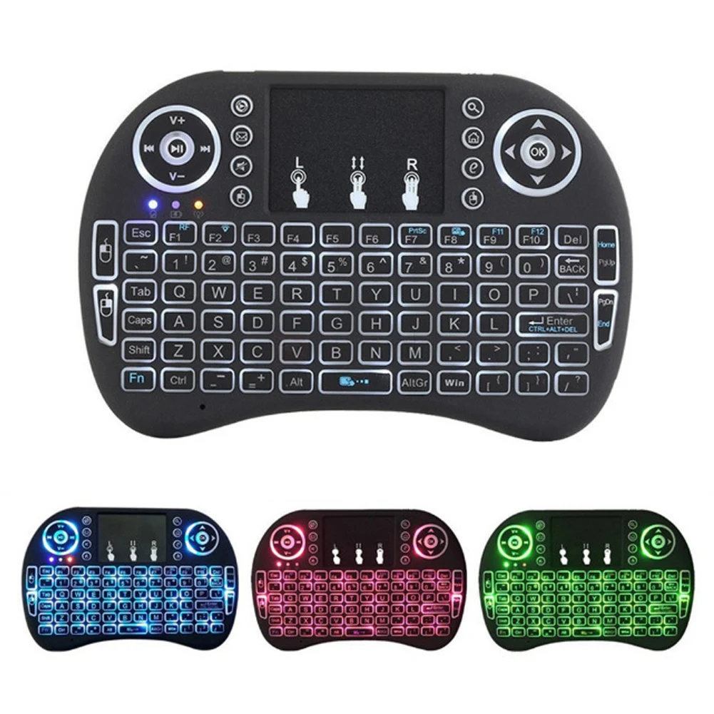 

Wiisdatek Mini i8 Wireless Keyboard 7 color backlit 2.4GHz Russian English Touchpad For Android TV Box Xbox Smart TV PC PS3/PS4