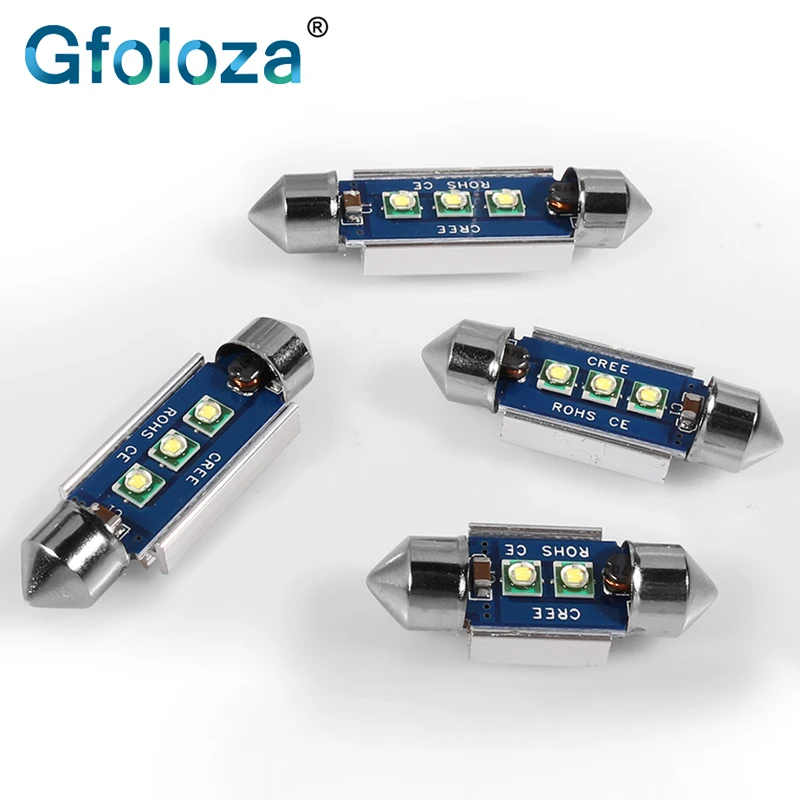 

Gfoloza 2Pcs Festoon 31mm 36mm 39mm 42mm LED Bulbs Canbus C5W C10W LED Car Interior Lighting Lamp Dome Reading Lights White 12V