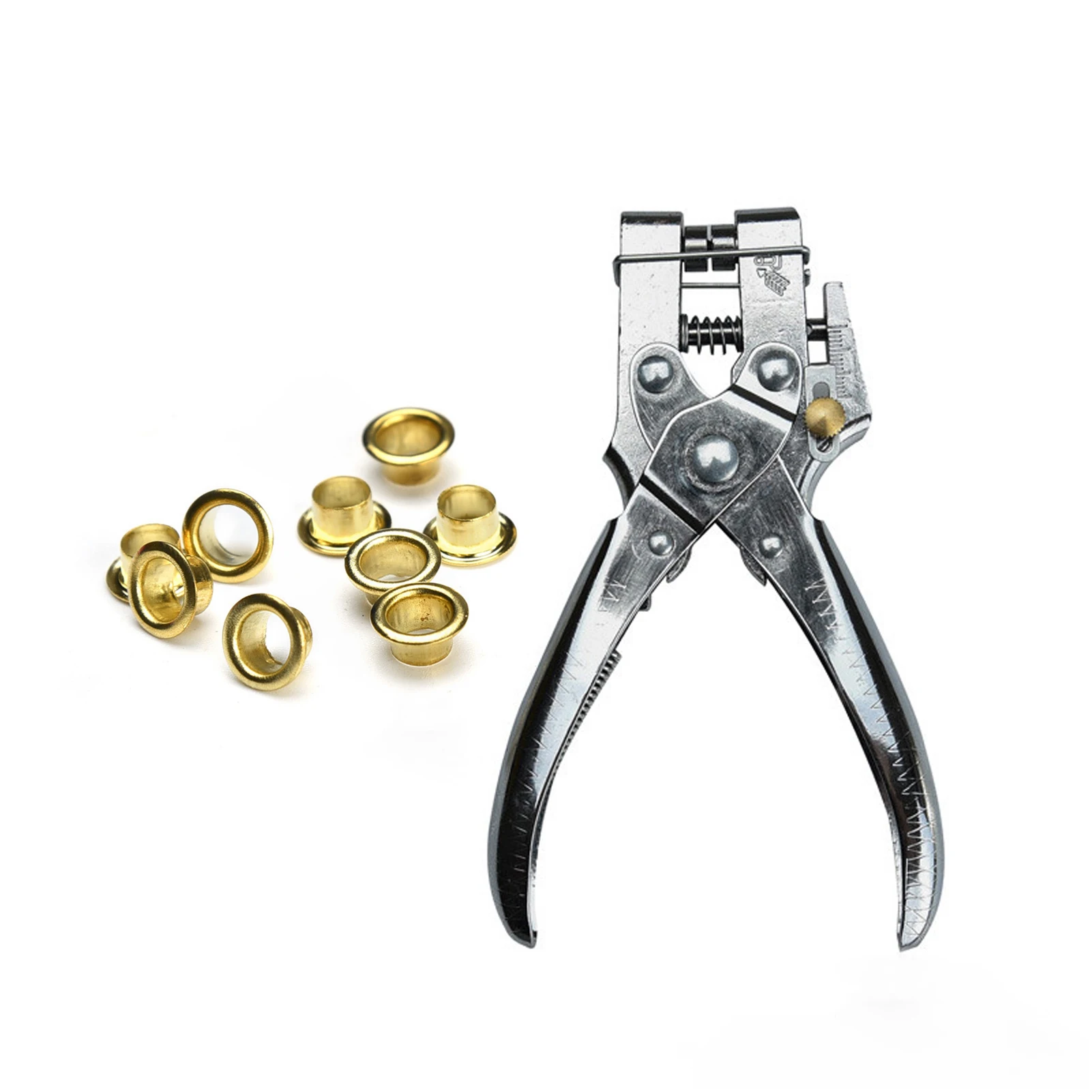 Stainless Steel Hole Puncher Heavy Duty 2 in 1 Household Garment Eyelet Leather Belt Card Shoe Setting Plier for Factory
