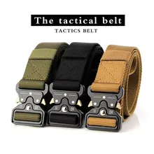 Outdoor Men\'S Belt Military Equipment Metal Buckle BeltNylon Fashion Adjustable 3.8 Multifunctional Training Outer Belt