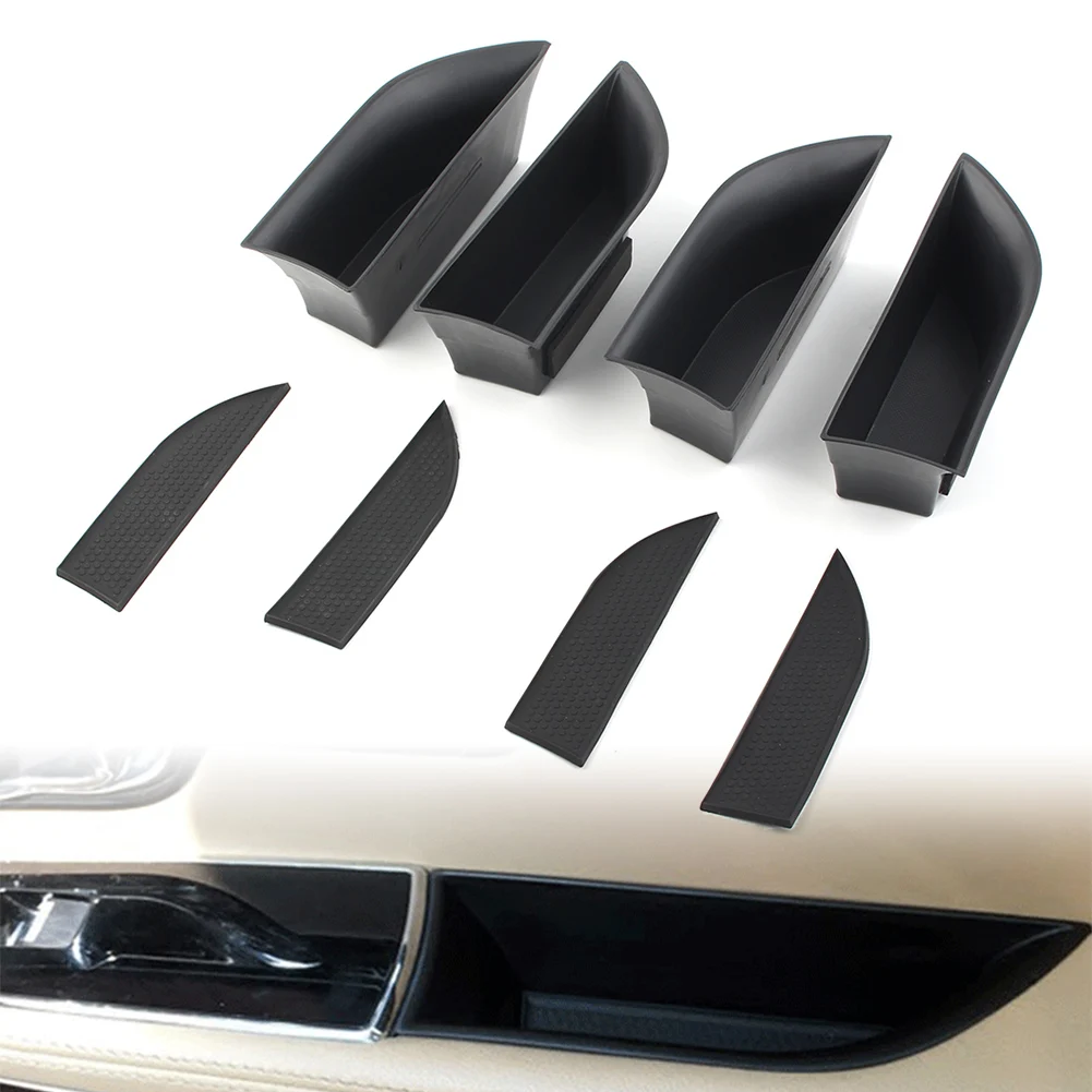 For Jaguar XJ XJL 2010 2011 2012 2013 2014 2015 2016 LHD Front+Rear Car Door Storage Box Organizer Container Holder Left Drive