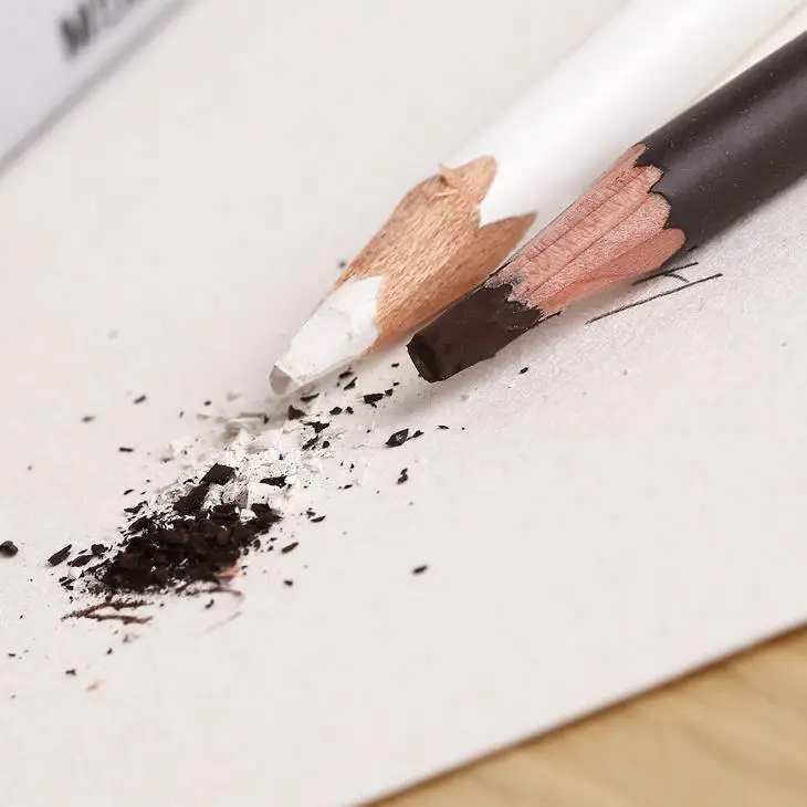 1 шт. Kawaii Sketch Pencil мягкие безопасные нетоксичные стандартные коричневые/белые деревянные карандаши для рисования эскизов канцелярские подарки