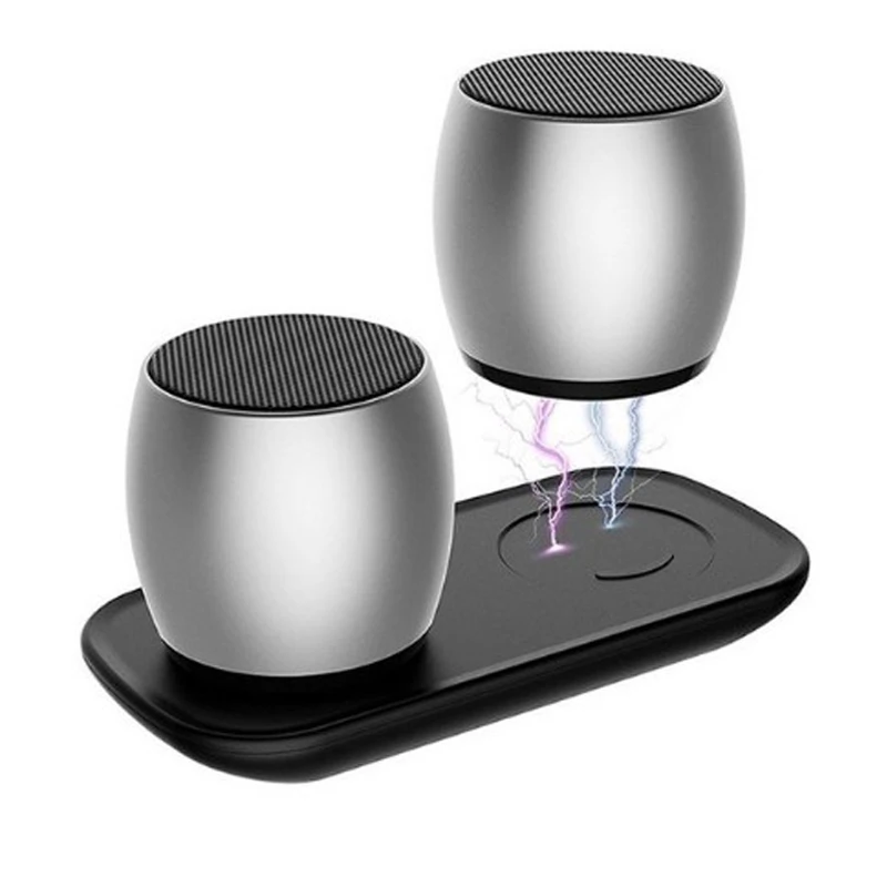 Portable Speakers Wireless Bluetooth Speaker Portable Bluetooth Speaker F1 Bluetooth Speakers TWS System column Portable mini Metal Speaker 3D Stereo Computer Subwoofer Loudspeaker MP3 Player Sardine
