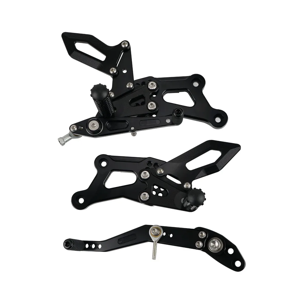 Мотоцикл Черный Rearset Комплект ЧПУ анодированный алюминий нержавеющая сталь для Suzuki GSX-R1000/R