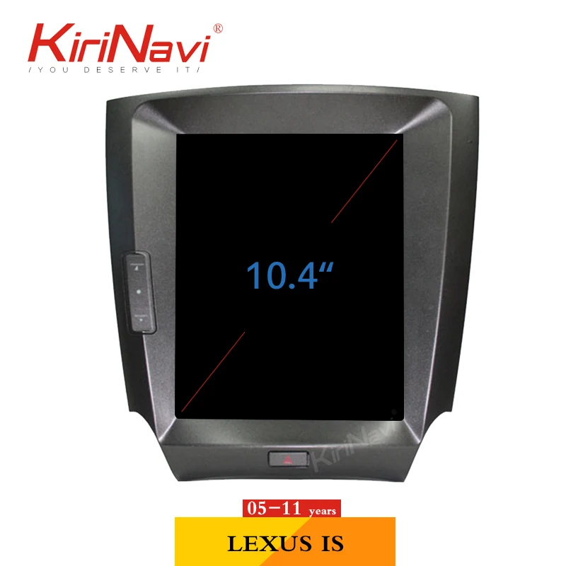 Вертикальный экран KiriNavi в стиле Tesla Android 10 0 4 дюйма автомобильное радио для LEXUS IS
