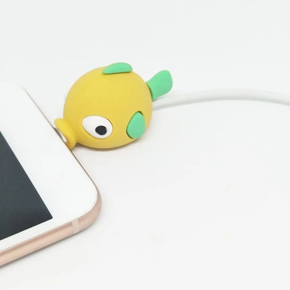 B Универсальный защитный кабель с милым животным для iphone, мультфильм для iphone, укусы животных, анти-разрыв, usb кабель органайзер, держатель провода - Цвет: B