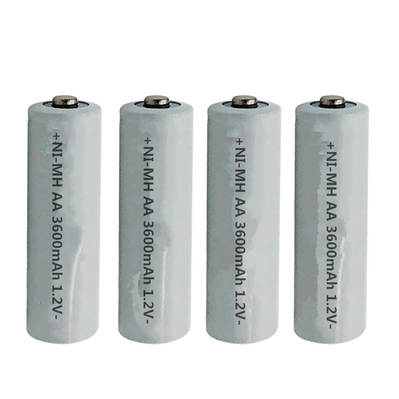 

6PCS/LOT AA Battery NIMH AA 3600Mah 1.2V 2A Ni-Mh Rechargeable Batteries AA Bateria Baterias