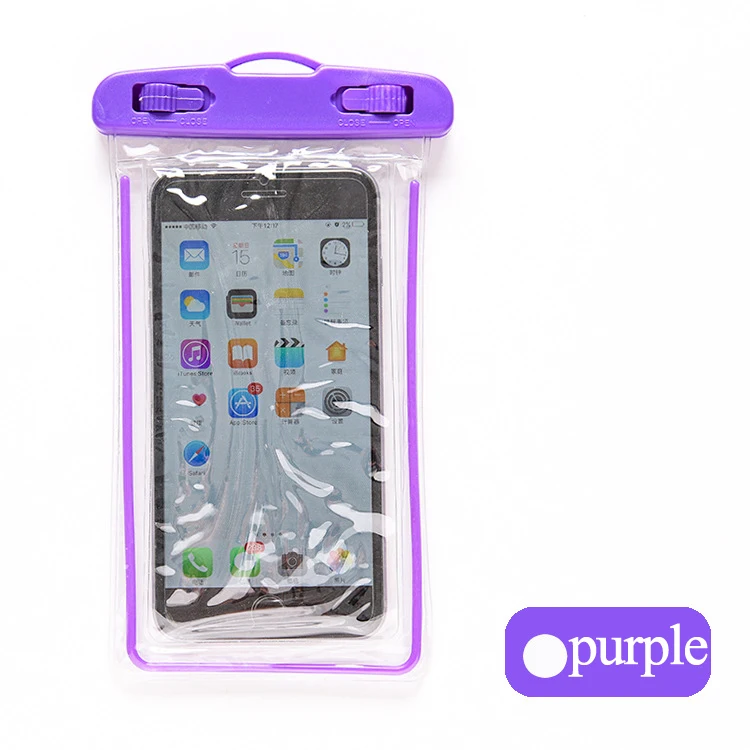 Летний Универсальный Водонепроницаемый Чехол для iPhone XS Max XR X 8 7 6 Plus samsung S10, водостойкий мешок, чехол для мобильного телефона - Цвет: Purple