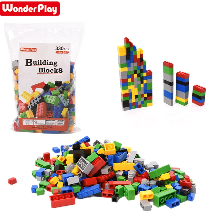 Wonderplay город строительные блоки творческие объемные наборы совместимы с LegoINGs DIY