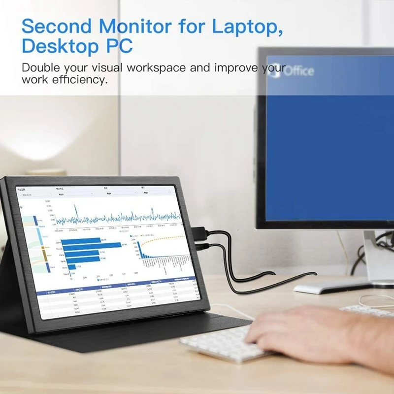 Portable HDMI Gaming Monitor 10 Inch IPS Portable Second Sn 2560X1600 High Resolution for PS4 for PC Laptop