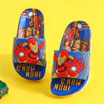 

1-9Y Kids Baby Slippers Cartoon Spiderman Indoor Slippers Toddler Boys Girls Summer Home Flip Flops Children Bedroom Shoes Beach