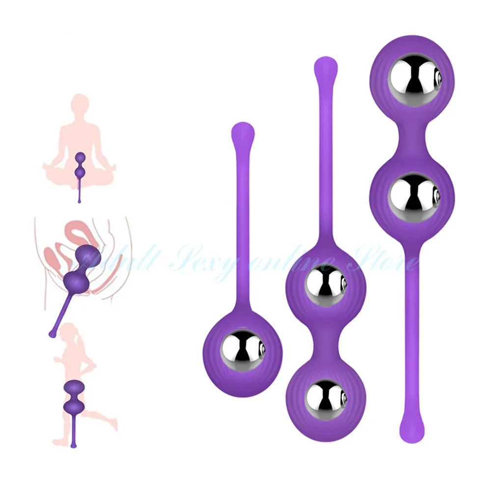 3Pcs Vaginal Ball Silicone Smart Geisha Kegel Egg Simulator Vagina Ben Wa Tightening Exerciser Sex Toys for Women