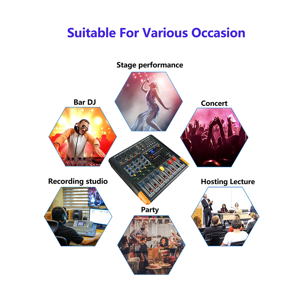 US $148.20 STARAUDIO Professional 4Channel 2000W Powered Audio Mixer Stage KTV Live Sound Mixing Console With Effects Processor SMX4000B