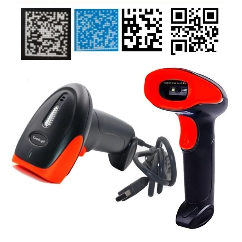 Techlogic Barcode Scanner USB Wired Bar Code Reader 1D 2D CCD Image QR PDF417 Data Matrix Data Collecter