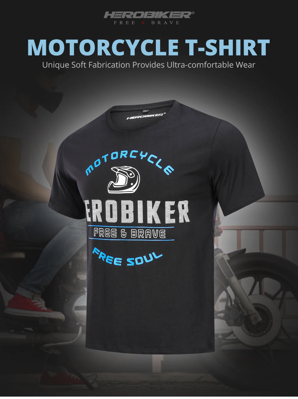 HEROBIKER футболка для мотоцикла Летняя мужская футболка для мотогонок короткая футболка для мотокросса Спортивная футболка модная быстросохнущая футболка