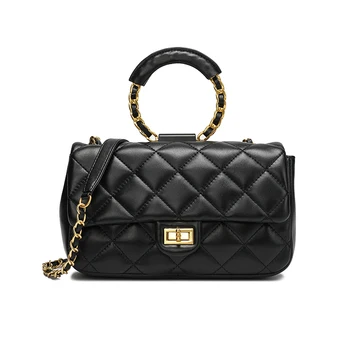 

Vintage Women Genuine Leather Handbag Fashion Chain Shoulder Crossbody Bags For Women Tote Trendy Purse