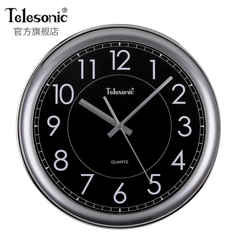 Large Wall Clock Modern Silent Black Creative Kitchen Clock Mechanism Watch Living Room Horloge Wall Watches Home Decor FZ313 - Цвет: 34X34CM