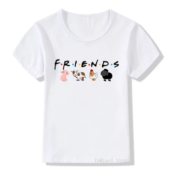

Harajuku kawaii letter friends not food animals print funny vegan t shirt cute baby boy girl clothes summer unisex white t-shirt
