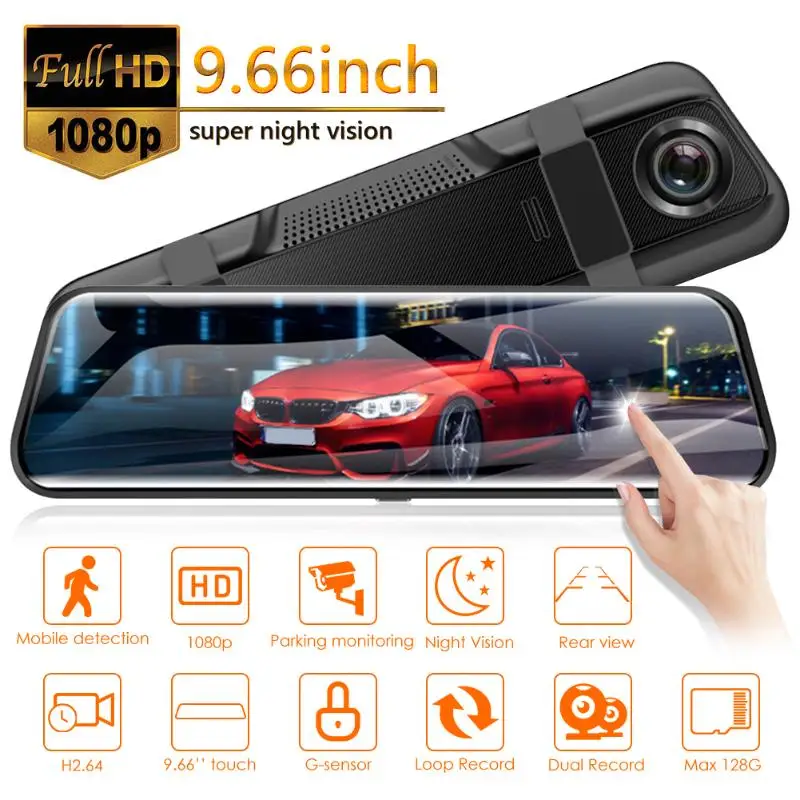 Автомобильное зеркало заднего вида Dashcam удобный практичный удобный дизайн приборной панели ночного видения камера AD816 HD 1080P