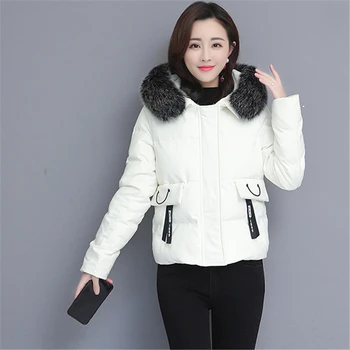 

Fashion Looose Cotton Coat Women Short section Winter small Jacket 2020 New Korean Thick Simple Hooded Outerwear W218