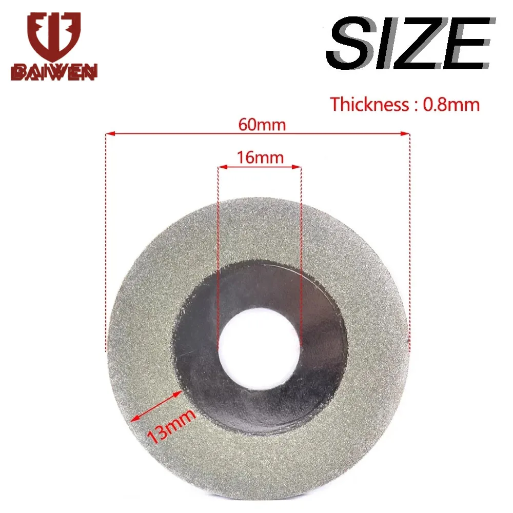2-25Pack 60*16*0,8mm Diamant Trennscheibe Schleifen Kreissägeblätter Für Winkel Schleifer schleifen und Schneiden Jade Marmor Holz – Detail 2