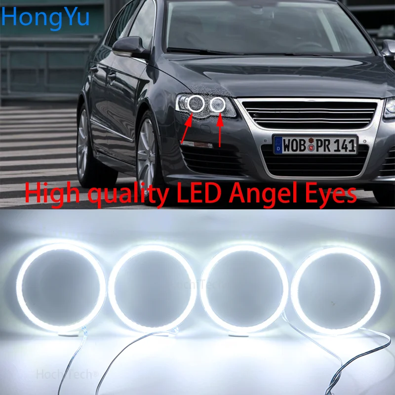 Для Volkswagen VW Passat B6 Magotan 2006-2010 супер яркий белый цвет 3528 SMD комплект светодиодов «глаза ангела» дневной ходовой светильник DRL