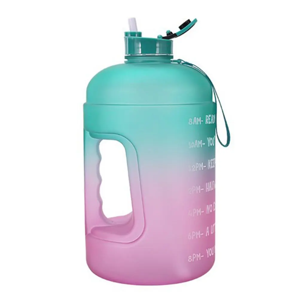 

Practical Water Bottle Creative Gradient Color Plastic Big Water Bottle 3.78L Portable Sports Water Bucket